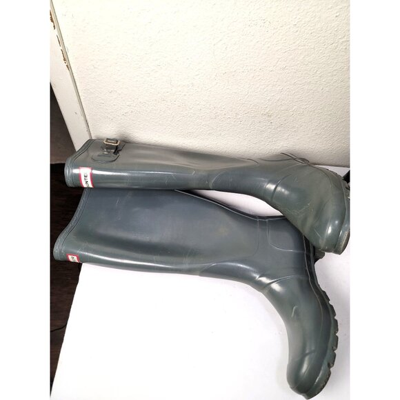 Hunter Green Tall Unisex Pull on Rain Boots Size 9M/10W - Picture 7 of 13